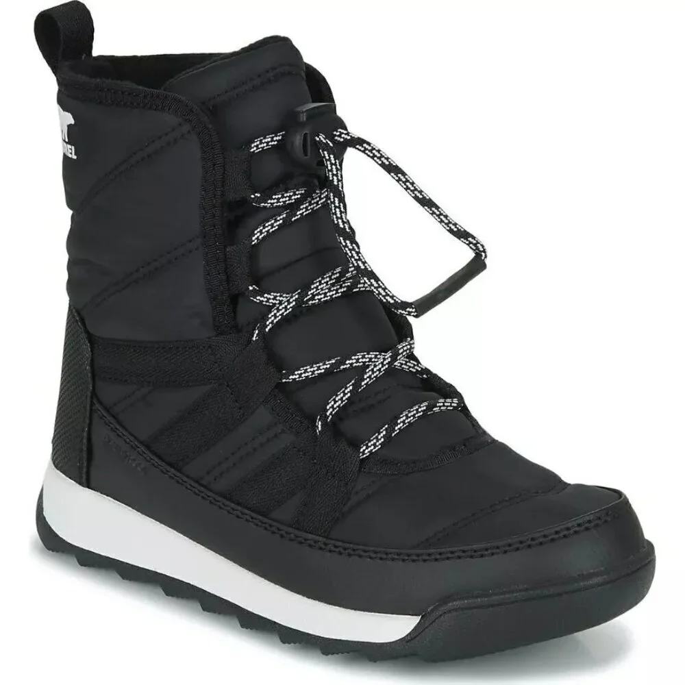 Sorel Whitney II Black Leather Waterproof Winter Boot Women 5 US